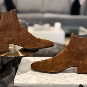Yves Saint Laurent Brown Suede Men's Boots